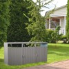 Garbage Bin Shed Stores 3 Trash Cans Metal Outdoor Bin Shed for Garbage Storage,Stainless Galvanized Steel, Bin Shed for Garden Yard Lawn,Grey - 4 of 4