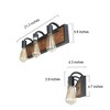 LNC Sabrina 21.3-in 3-Lights Matte Black and Brown Wood Farmhouse Vanity  Lights - 3 of 4