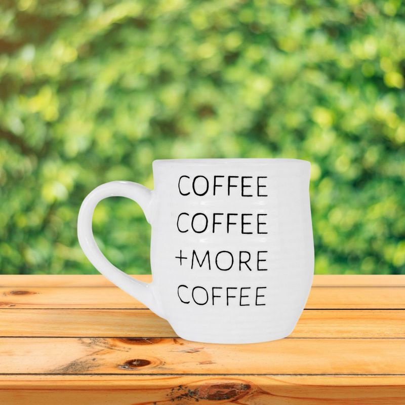 Amici Home Coffee, Coffee, More Coffee Ceramic Mug, Black Letters on White Coffee/Tea Mug, Microwave & Dishwasher Safe,20-Ounce, 2 of 5