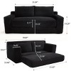 Convertible Modern Loveseat Sofa with Memory Foam and Steel Frame for Small Spaces — No Assembly, Turns into Bed -3irtyhousy - 4 of 4