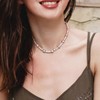 EVERLY JEWELRY | Sterling Silver Cultured Freshwater Pearl Necklace, 18 inch- Multiple Pearl Color Options - 3 of 4