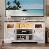 58" Farmhouse TV Stand , Entertainment Center for TVs up to 70 Inch - 4 of 4