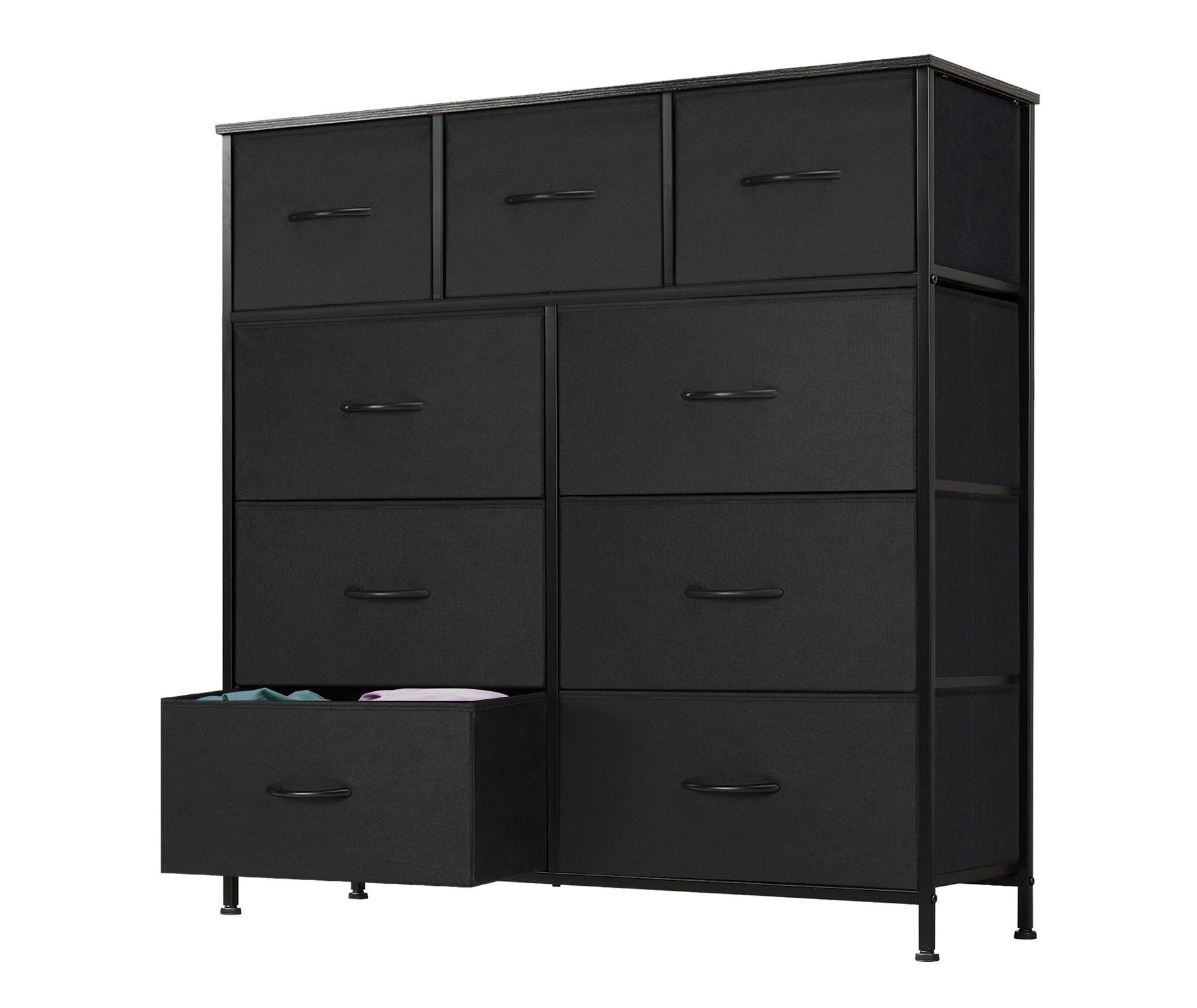 JIONJOY 9 Drawer Storage Dresser Chest | Black