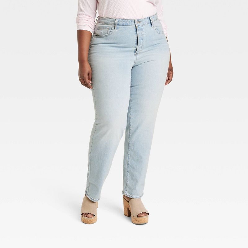 Women's High-Rise 90's Straight Jeans - Universal Thread™, 1 of 8