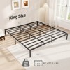 Safstar King Size Metal Bed Frame  Heavy Duty Support Slats Mattress Foundation - 2 of 4