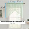 HLC.ME Isabella Floral Rod Pocket Lace Short Cafe Swags for Small Windows - Set of 2 - 2 of 4