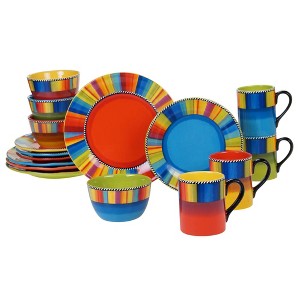 16pc Earthenware Sierra Dinnerware Set - Certified International - 1 of 4