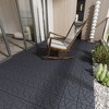 Vynxaria 44 Pieces of 12 Inch Dark Gray Crushed Stone Crack Style Tiles, Ideal for Porch, Poolside, Balcony, Backyard - 3 of 4