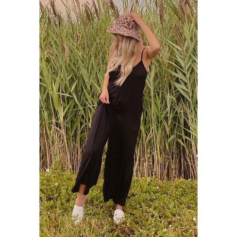 LONG STRAPPY JUMPSUIT - Black