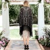 Anna-Kaci Women's Semi Sheer Boho Sequin Fringe Sparkle Drop Shoulder Shrug - 2 of 4