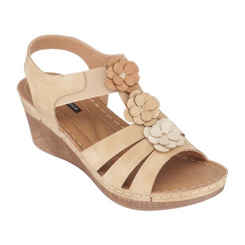 Florens flower-appliqu open sandals