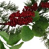 GDFStudio Loveren 62" Eucalyptus and Pine Artificial Garland/Wreath with Berries - 3 of 4