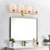 Elegant Lighting Ansley 4 light Black and frosted white Bath Sconce - 3 of 4