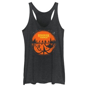 Women's Stranger Things Two Planes Collide Racerback Tank Top - 1 of 4