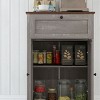 GlasFlength Kitchen Storage Accent Kitchen Cabinet Storage Cabinet Morden Sideboard Cabinet 2 Doors for Dining Room, Gray, 23.5"*11.8"*34.5" - 3 of 4