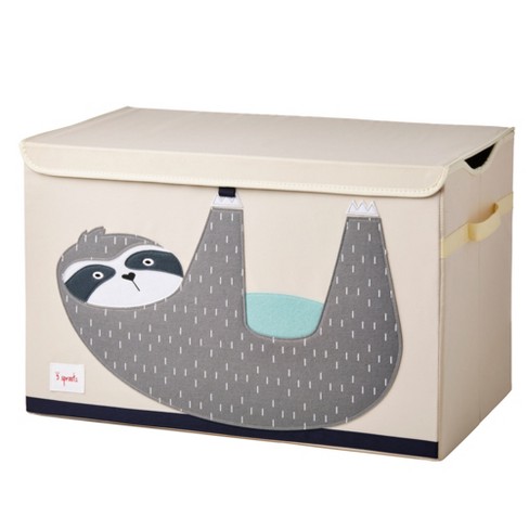 3 Sprouts Children s Nursery Room Soft Fabric Folding Storage Trunk Toy Chest Box Kid s Organizer Friendly Sloth