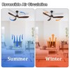 TOBILI 52 Inch Ceiling Fan with Light, 3 Solid Wood Blades,6-speed Reversible for Living Room,Bed Room,Dining Room - 4 of 4