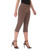 Rekucci Women's Pull-On Mid-Rise Straight-Leg Capri Pants with Tummy Control and Hidden Pocket - 2 of 4