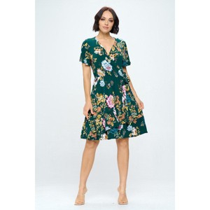 WEST K Women's Monica Short Sleeve Faux-Wrap Dress - 1 of 3