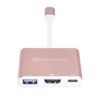 SilverStone Technology USB 3.1 Type-C to USB Type-A USB Type-C PD(data or charging) and 4K capable HDMI adapter(DP Alt Mode)Rose Gold(Pink)cable:100mm - 2 of 4