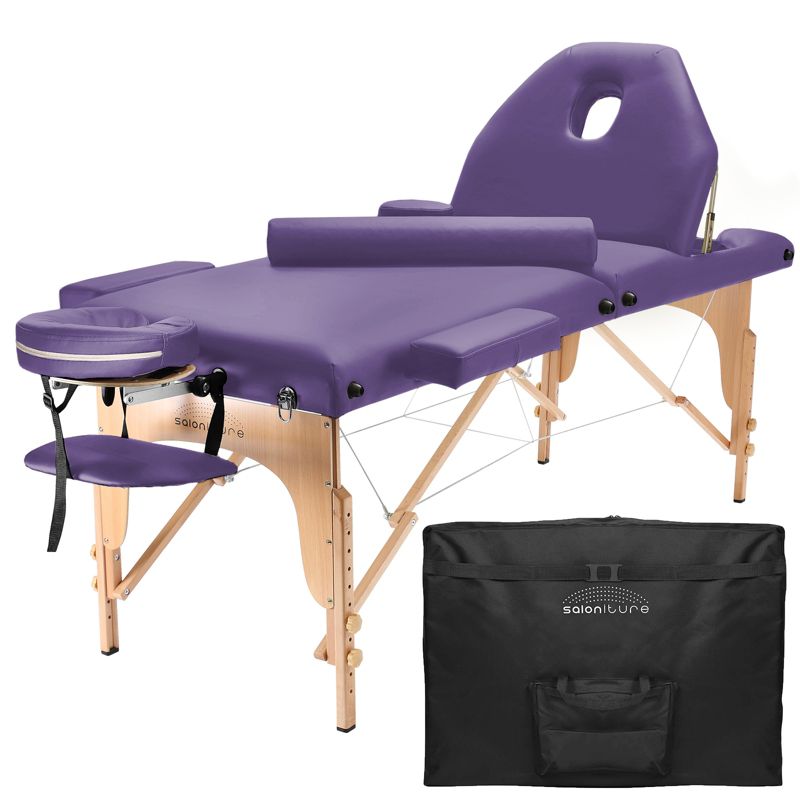 Saloniture Professional Portable Massage Table with Backrest, 1 of 8
