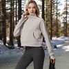 Anna-Kaci Active Women's Cropped Half-Zip Pullover Hoodie with Front Pocket - 3 of 4