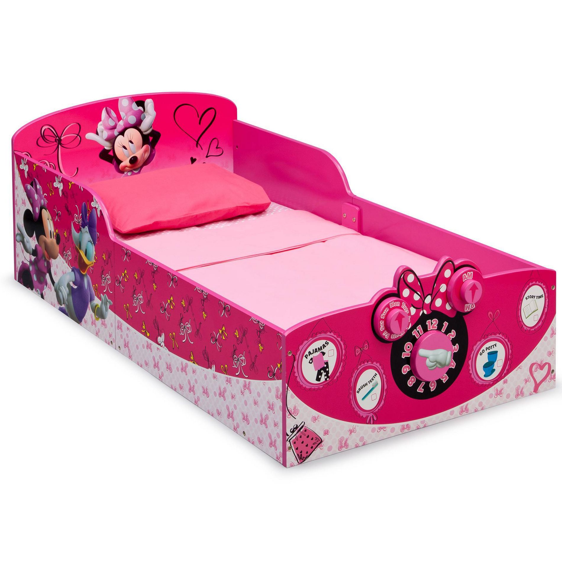 Delta Children Toddler Disney Minnie Mouse Interactive Wood Kids' Bed: Minnie Mouse Bedroom Set