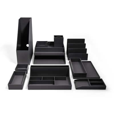 HITOUCH BUSINESS SERVICES 12-Piece Plastic Desk Set Black TR55300