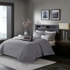 Gulches King/Cal King 6 Piece Reversible Jacquard Quilt Set with Throw Pillows Grey/Taupe - 4 of 4
