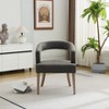 Aortzio 25.79"W Wide Modern Barrel Open Back Upholstered Accent Chair With solid wood Legs - 4 of 4