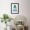 Wynwood Studio 15" x 21" Fashion Cat Framed Wall Art Print Blue: Modern Decor, Animal Digital Art for Home Office - 4 of 4