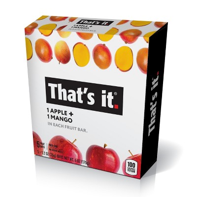 That's it. Apples & Mangoes Flavored Fruit Bars 5ct / 1.2oz