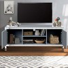 VYNXARIA Mirrored TV Stand for 65+ Inch TV - Luxurious Silver Console with Storage - 3 of 4