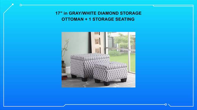 Storage Ottoman with 1 Storage Seat - White - Ore International, 2 of 6, play video