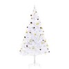 vidaXL Christmas Tree White PVC, Steel Medium Christmas Tree - 7 x 4 ft - 3 of 4