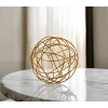 HomeRoots 7" Gold Aluminum Decorative Orb Tabletop Sculpture - 2 of 4