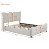 Full Size Upholstered Platform Bed Velvet Upholstered Bed - 4 of 4