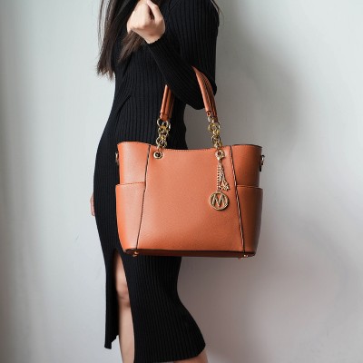 MKF Collection Tote Bag with Wallet 2-Piece Set Vegan Leather Crossbody Strap, Bonita | MKF Collection by Mia K - Navy — фото 4