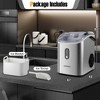 Costway Countertop Ice Maker with Soft Chewable Pellet Ice  Ready in 6 Mins Black/Silver - 3 of 4