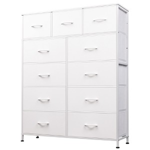 11-Drawer Tall Fabric Dresser Storage Tower with Steel Frame and Wood Top, Chest of Drawers Organizer Unit for Bedroom, Closet, Hallway - 1 of 4