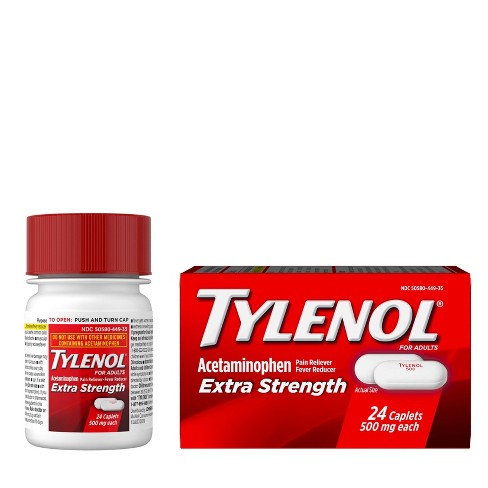 Tylenol Extra Strength Pain Reliever And Fever Reducer Caplets Acetaminophen Target