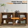 Buffet Cabinet Sideboard Pantry Kitchen Cabinet with Extra Thick MDF Panel Frame, Credenza Cabinet for Kitchen Living Room Entryway - 3 of 4