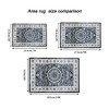 Kumasinova Vintage Boho Area Rug, Washable Rug with Floral Pattern, Faux Cashmere Living Room Rug, Non-Slip Rugs, Stain-Resistant Door Mat - 2 of 4