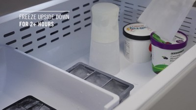 Clear Double-Walled Glass Beer Freezer Cups, Set of 2