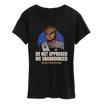 Women's - Star Trek - Worf Do Not Approach Me Short Sleeve Graphic T-Shirt