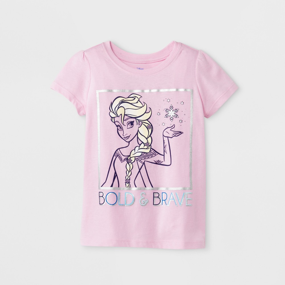 petiteToddler Girls' Disney Princess Frozen Elsa Short Sleeve T-Shirt - Pink 5T was $7.99 now $5.59 (30.0% off)