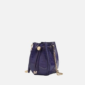 MKF Collection Cassidy Crocodile Embossed Vegan Leather Women’s Hobo Bucket Bag by Mia K - 1 of 4