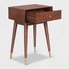 Sutton Mid-century Modern Side Table Walnut Brown - Adore Decor : Target