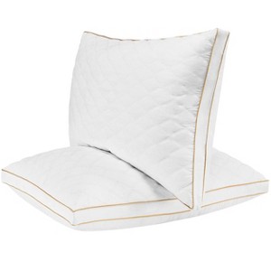 Dr. Pillow Italian Luxury Quilted Pillow - Queen, Set of 2 - 1 of 4