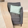 HGTV Art Deco Brushed Faux Fur Pillow Snowbound 14 x 20 inches - 3 of 4